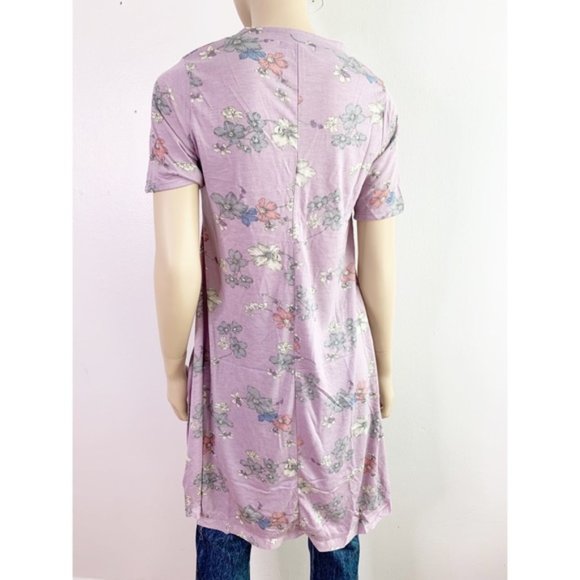 Lavender Floral Hi Low Tunic - Picture 3 of 5